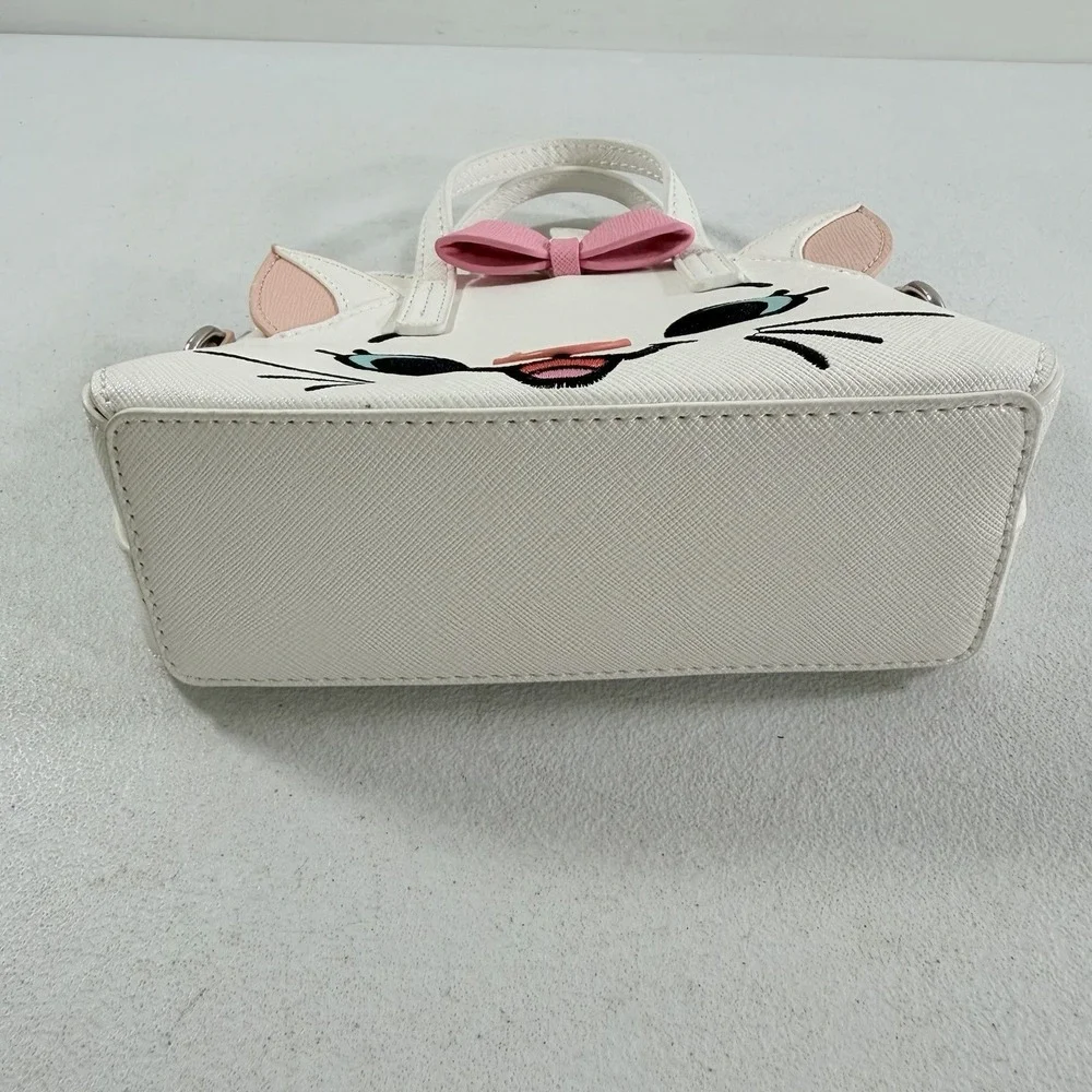 Loungefly Aristocats Marie Micro Satchel Dome Bag Purse White Face Zip Top